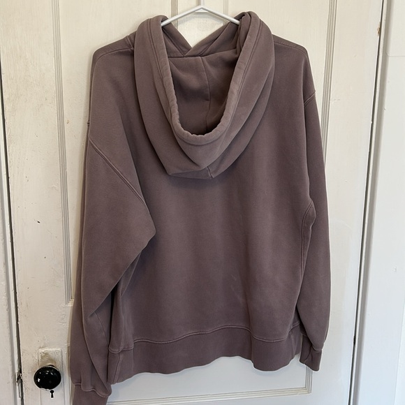 TNA Cozy Fleece Boyfriend Hoodie Mauve Size 2 (like M/L) - Picture 2 of 6